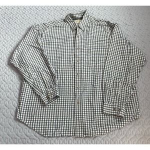 Men’s Eddie Bauer Casual Plaid Button Down Shirt XL